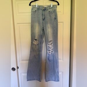 Distressed Light Blue Women's Jeans